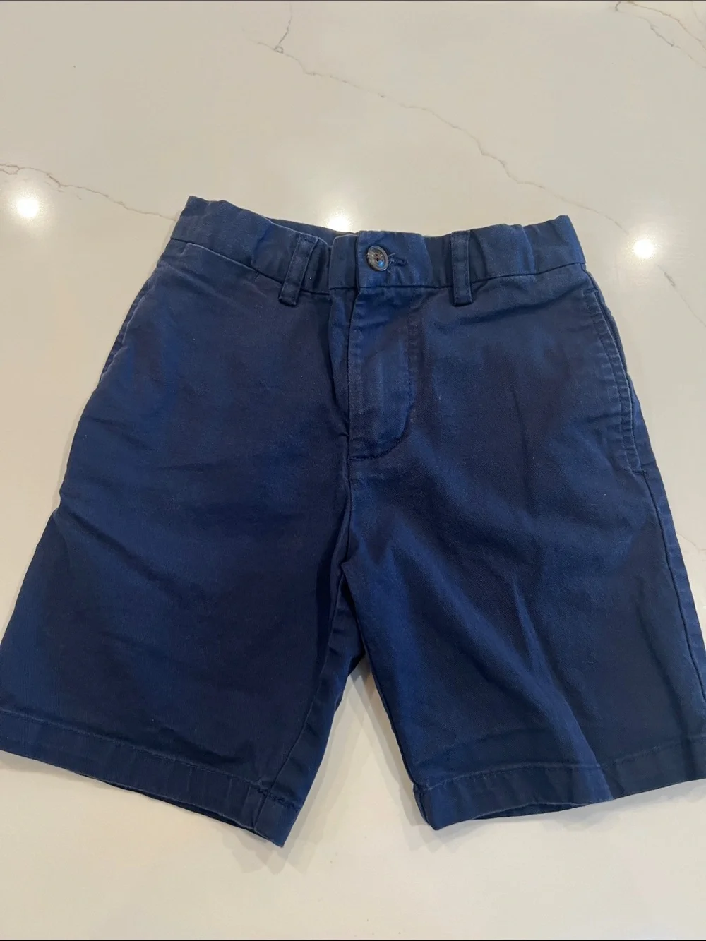 Polo Ralph Lauren Navy Chino Shorts with Red Polo Embroidery: Boys, Size 6